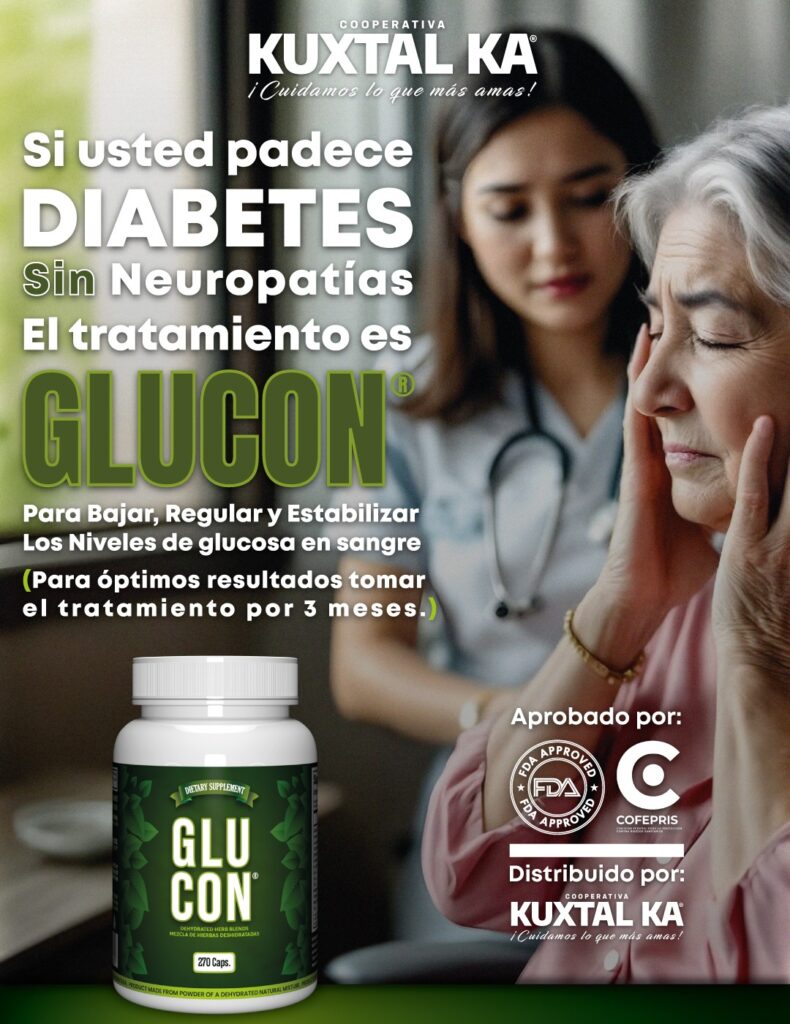 flyer tratamiento Glucon, sin neuropatías.