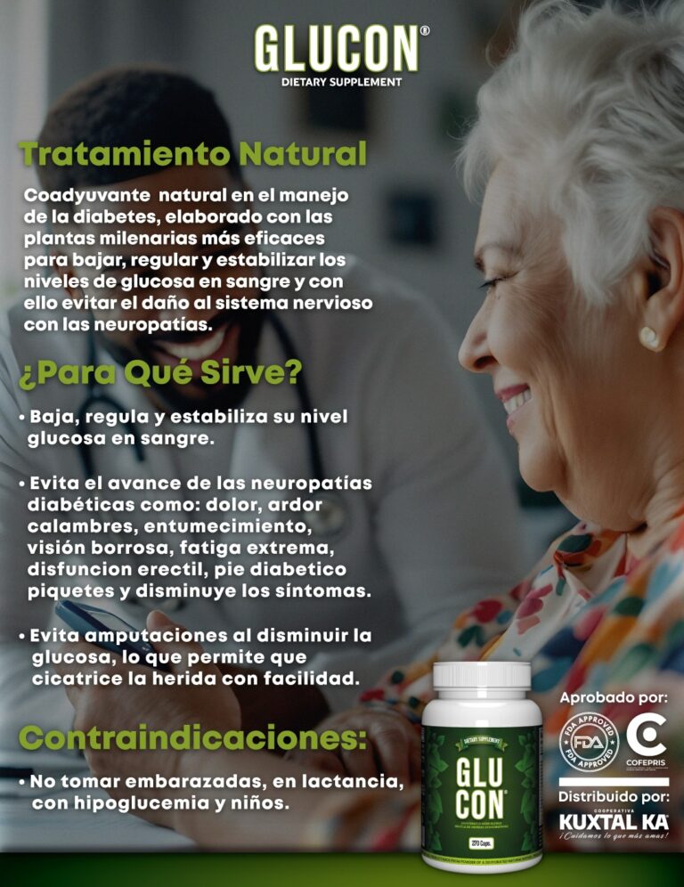 ficha técnica del producto Glucon