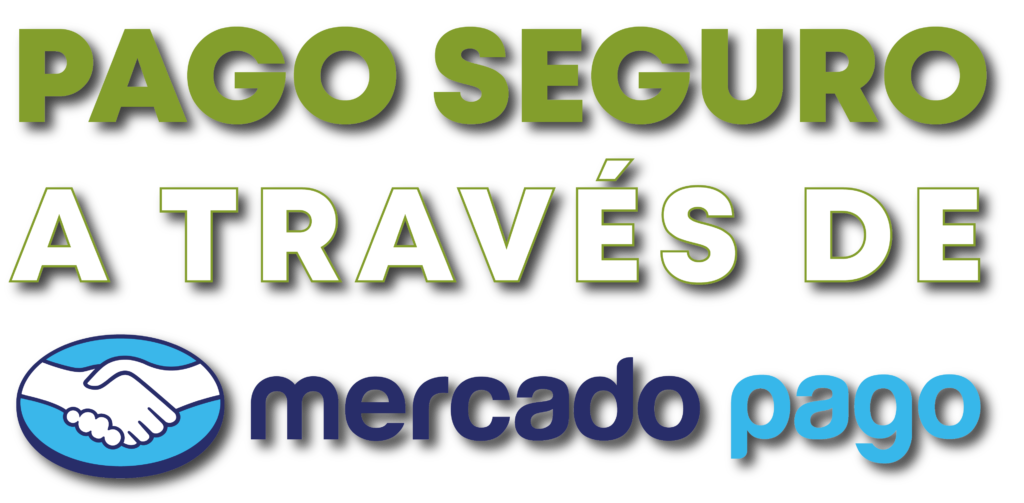 letrero de venta segura a través de mercado pago.