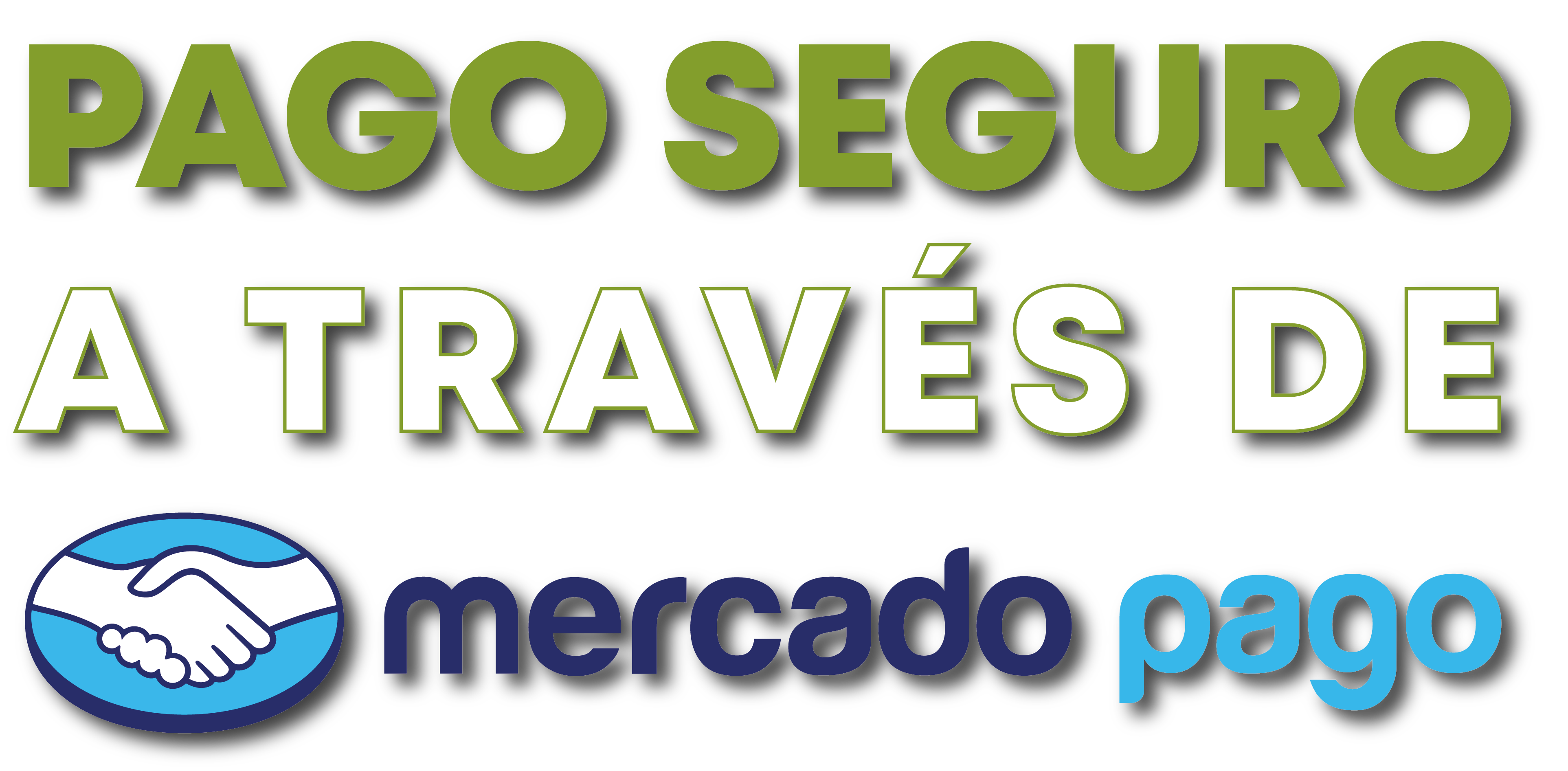 letrero de venta segura a través de mercado pago.
