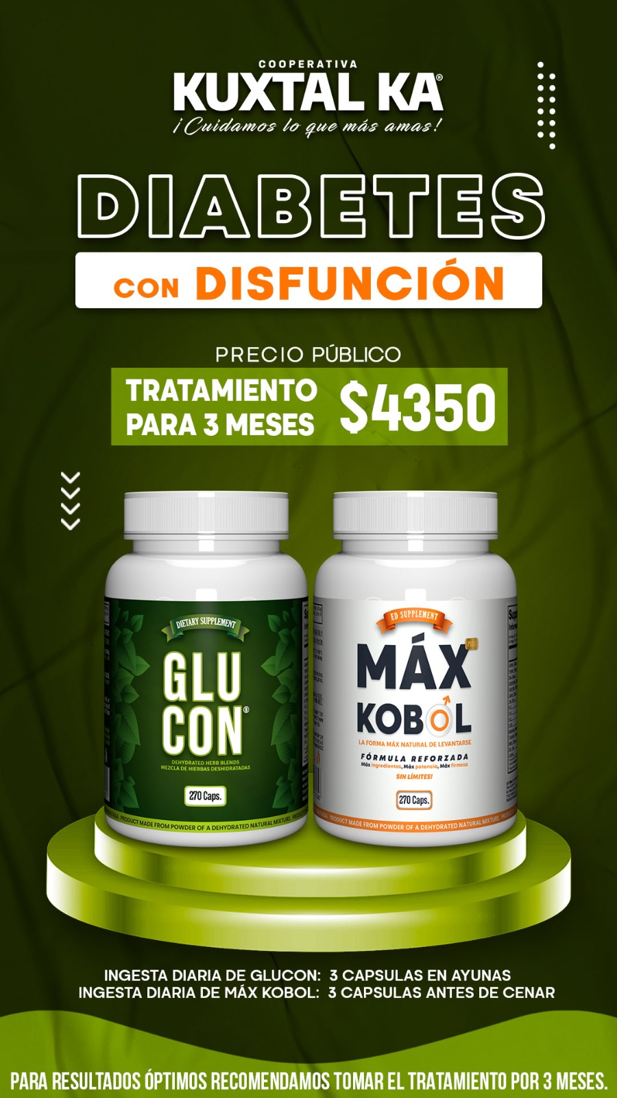 foto combo Glucon + Max Kobol 3 meses