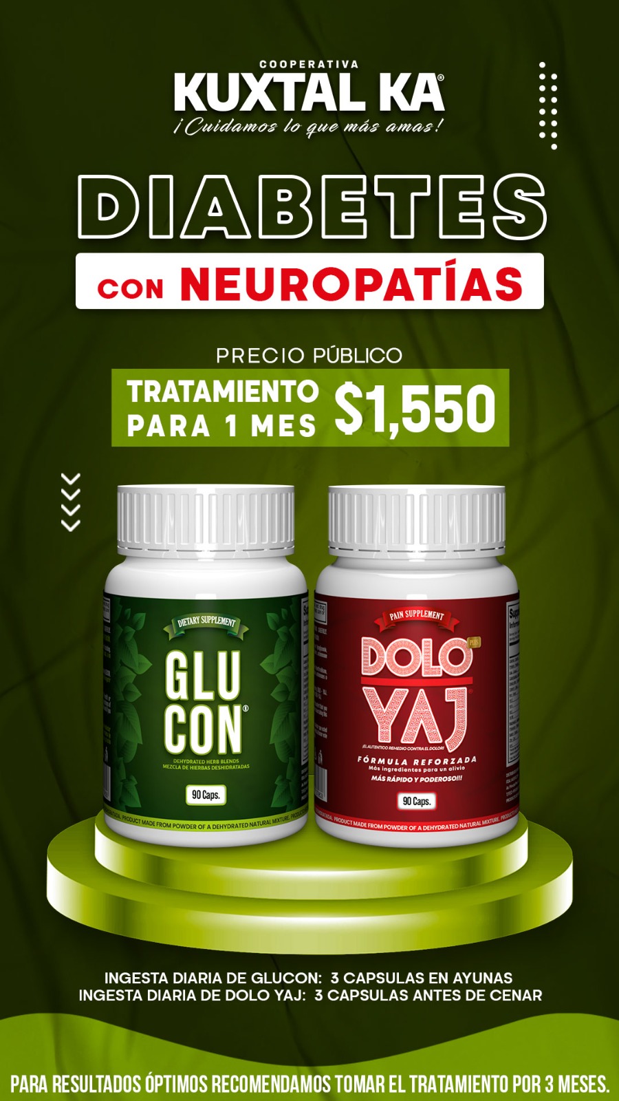 Frasco de Glucon + Dolo Yaj un mes