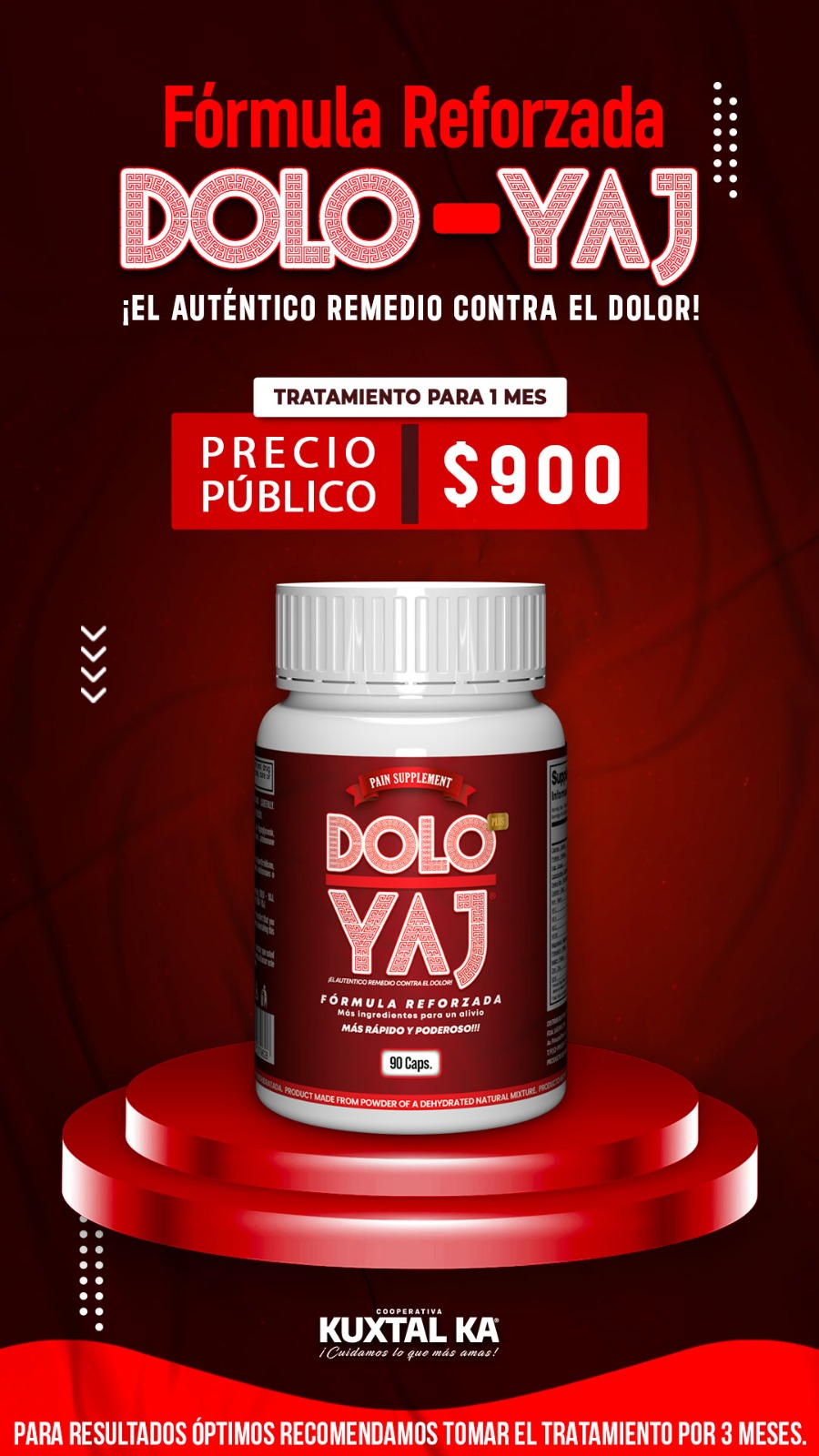 Frasco Dolo Yaj 1 mes