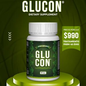 frasco para mes y medio de tratamiento glucon